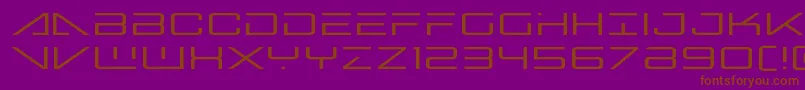 Bansheepilotexpand Font – Brown Fonts on Purple Background