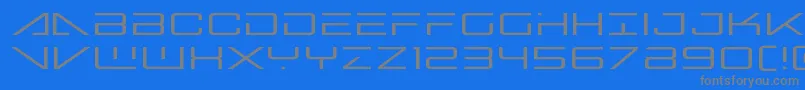 フォントBansheepilotexpand – 青い背景に灰色の文字