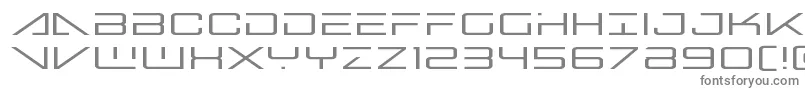 フォントBansheepilotexpand – 白い背景に灰色の文字