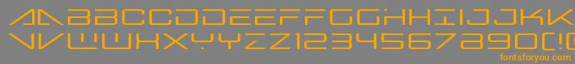 Czcionka Bansheepilotexpand – pomarańczowe czcionki na szarym tle