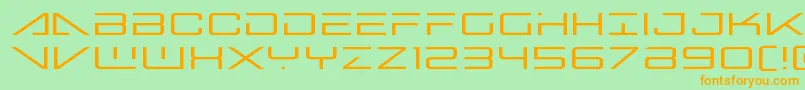 Bansheepilotexpand Font – Orange Fonts on Green Background