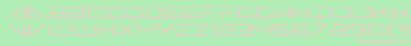 Bansheepilotexpand Font – Pink Fonts on Green Background