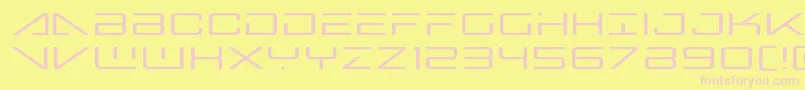 Bansheepilotexpand Font – Pink Fonts on Yellow Background