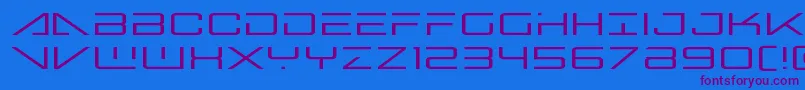 Bansheepilotexpand-Schriftart – Violette Schriften auf blauem Hintergrund