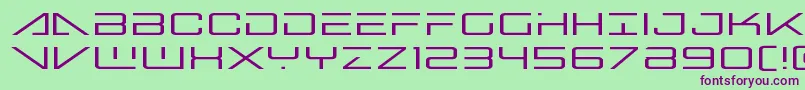 Czcionka Bansheepilotexpand – fioletowe czcionki na zielonym tle