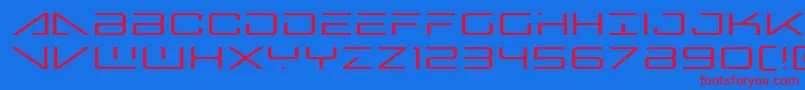 Bansheepilotexpand Font – Red Fonts on Blue Background