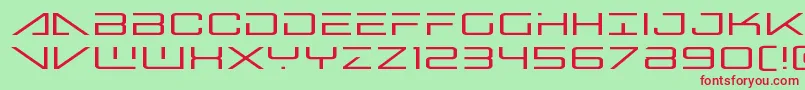 Bansheepilotexpand Font – Red Fonts on Green Background