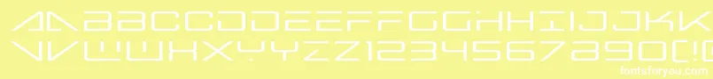 Czcionka Bansheepilotexpand – białe czcionki na żółtym tle