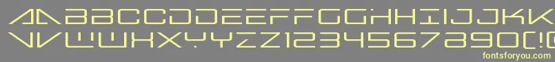 Czcionka Bansheepilotexpand – żółte czcionki na szarym tle