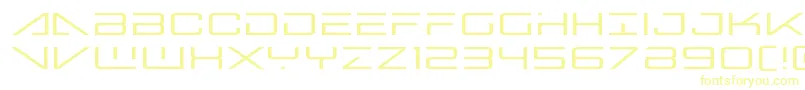 フォントBansheepilotexpand – 黄色のフォント