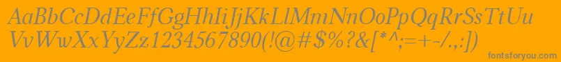 CarniolaItalic Font – Gray Fonts on Orange Background