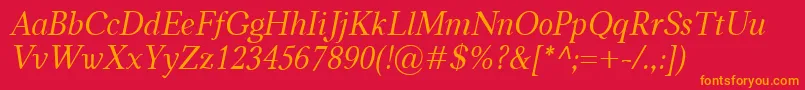 CarniolaItalic Font – Orange Fonts on Red Background