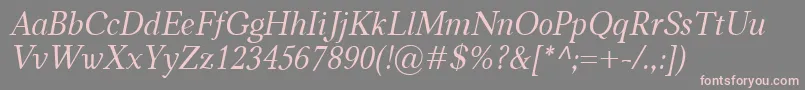 CarniolaItalic Font – Pink Fonts on Gray Background