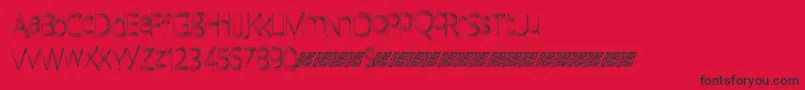 Quickfade Font – Black Fonts on Red Background