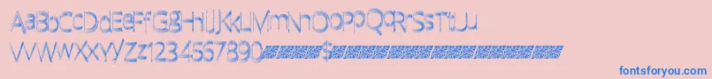 Quickfade Font – Blue Fonts on Pink Background