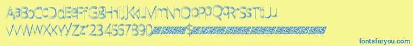 Quickfade Font – Blue Fonts on Yellow Background