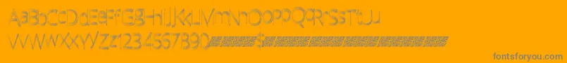 Quickfade-Schriftart – Graue Schriften auf orangefarbenem Hintergrund