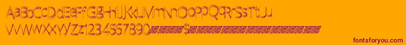 Quickfade Font – Purple Fonts on Orange Background