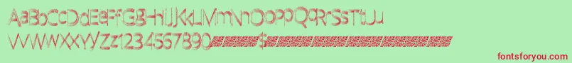 Quickfade Font – Red Fonts on Green Background