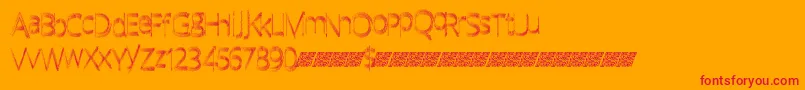 Quickfade Font – Red Fonts on Orange Background