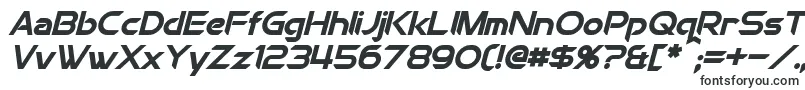 ChromiaBoldItalic-fontti – erittäin leveät fontit
