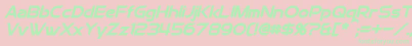 ChromiaBoldItalic-Schriftart – Grüne Schriften auf rosa Hintergrund