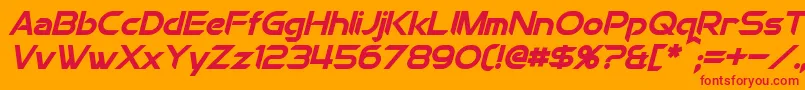 fuente ChromiaBoldItalic – Fuentes Rojas Sobre Fondo Naranja