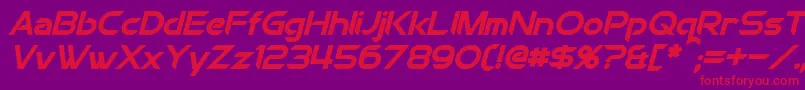 ChromiaBoldItalic Font – Red Fonts on Purple Background