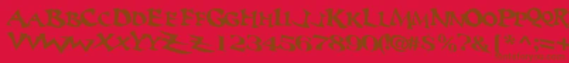 Baratz Font – Brown Fonts on Red Background