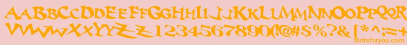 Baratz Font – Orange Fonts on Pink Background