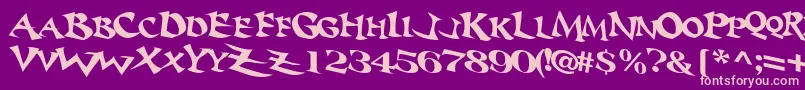 Baratz Font – Pink Fonts on Purple Background