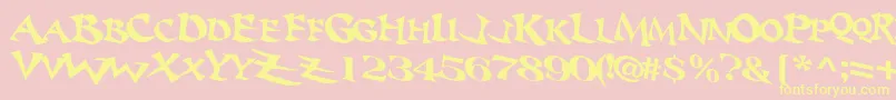 Baratz Font – Yellow Fonts on Pink Background