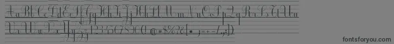 EcolierLignesCourt Font – Black Fonts on Gray Background