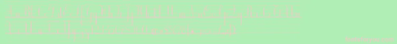 EcolierLignesCourt Font – Pink Fonts on Green Background