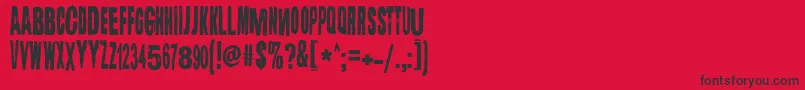 Lugosi-fontti – mustat fontit punaisella taustalla