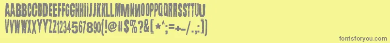 Подробнее о шрифте Lugosi Шрифт Lugosi – серые шрифты на жёлтом фоне