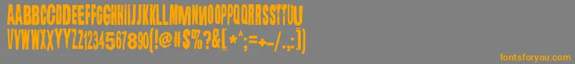 Lugosi Font – Orange Fonts on Gray Background