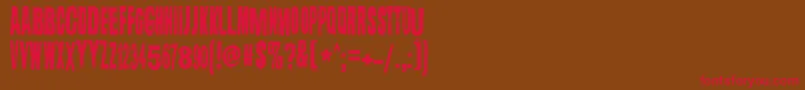 Lugosi Font – Red Fonts on Brown Background
