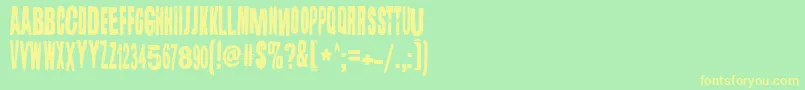 Lugosi Font – Yellow Fonts on Green Background