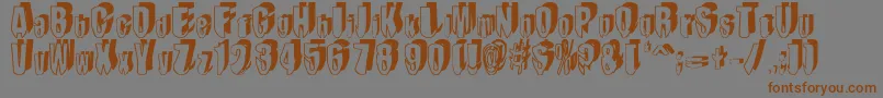 MashyDroopshadow Font – Brown Fonts on Gray Background