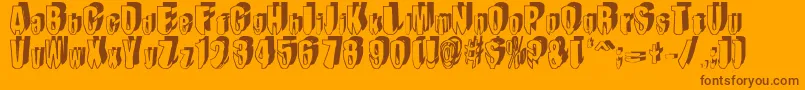 MashyDroopshadow Font – Brown Fonts on Orange Background
