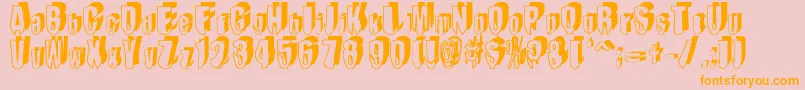 MashyDroopshadow Font – Orange Fonts on Pink Background