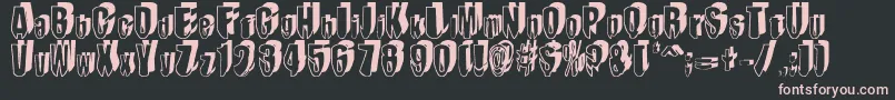 MashyDroopshadow Font – Pink Fonts on Black Background