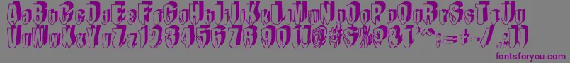 MashyDroopshadow Font – Purple Fonts on Gray Background