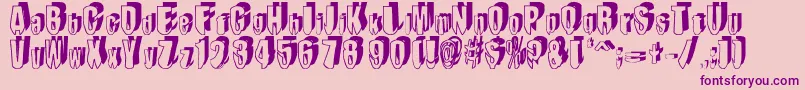 MashyDroopshadow Font – Purple Fonts on Pink Background