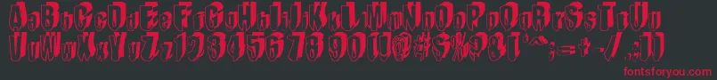MashyDroopshadow Font – Red Fonts on Black Background