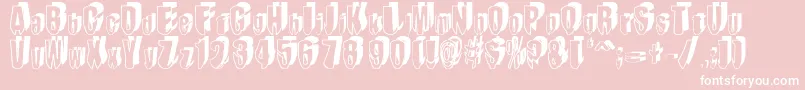MashyDroopshadow Font – White Fonts on Pink Background