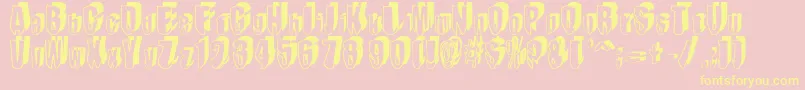 MashyDroopshadow Font – Yellow Fonts on Pink Background