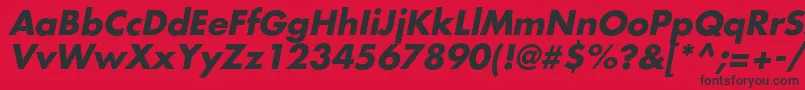 AgfatumcBolditalic Font – Black Fonts on Red Background