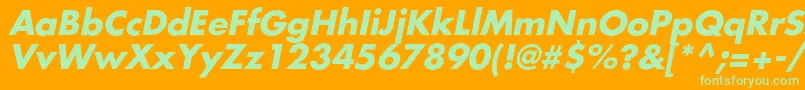 AgfatumcBolditalic Font – Green Fonts on Orange Background